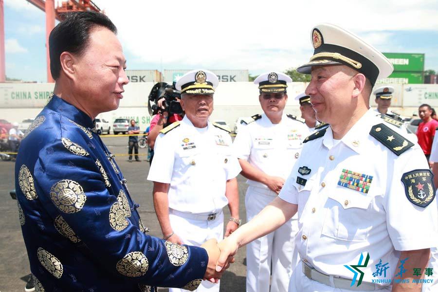 中国海军远航访问编队结束访问离开菲律宾
