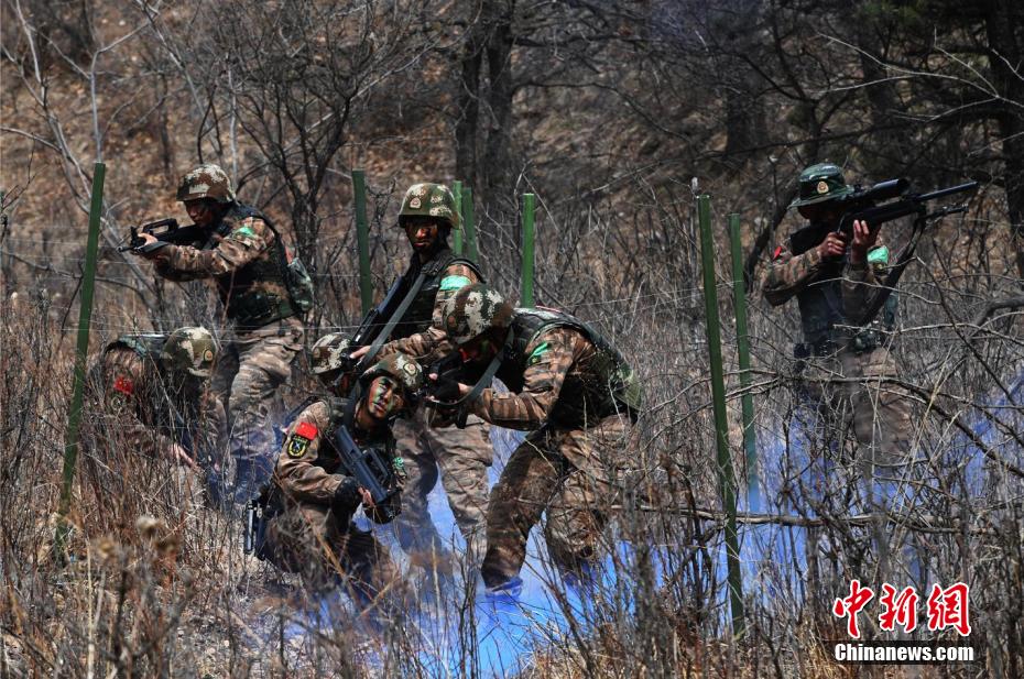 武警山西总队在晋南山林进行实战化对抗演练