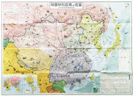 日本侵略中国地图图片