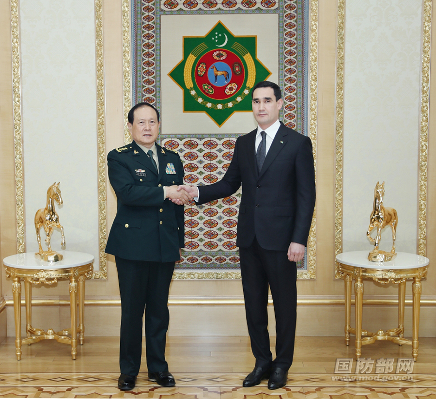 土库曼斯坦总统谢尔达尔·别尔德穆哈梅多夫会见魏凤和