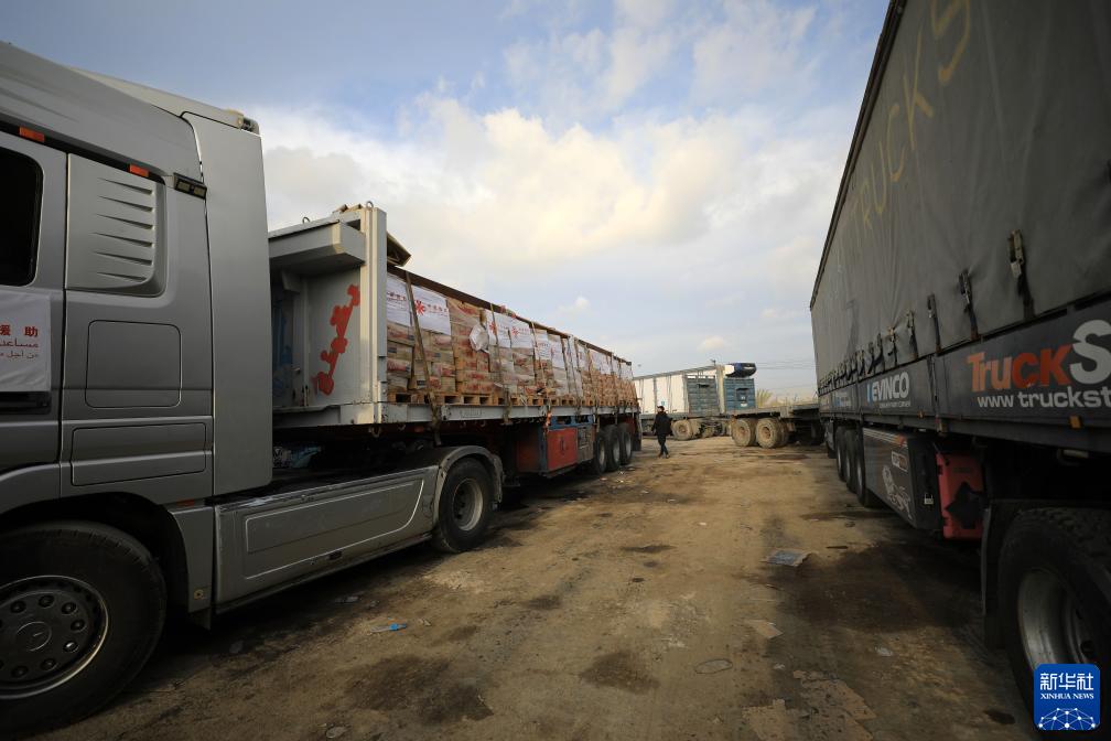 中国援助人道物资进入加沙地带