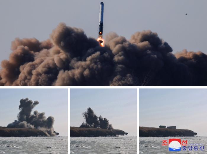 朝鲜进行巡航导弹超大型战斗部威力试验和新型防空导弹试射