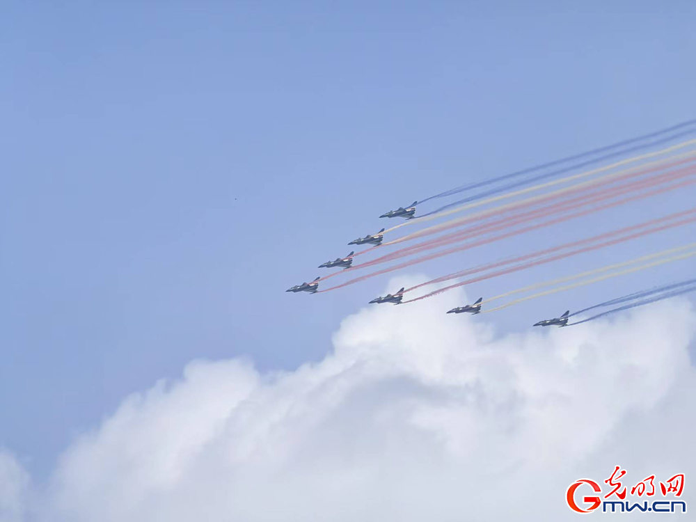 【组图】阅兵空中梯队经过北京市上空