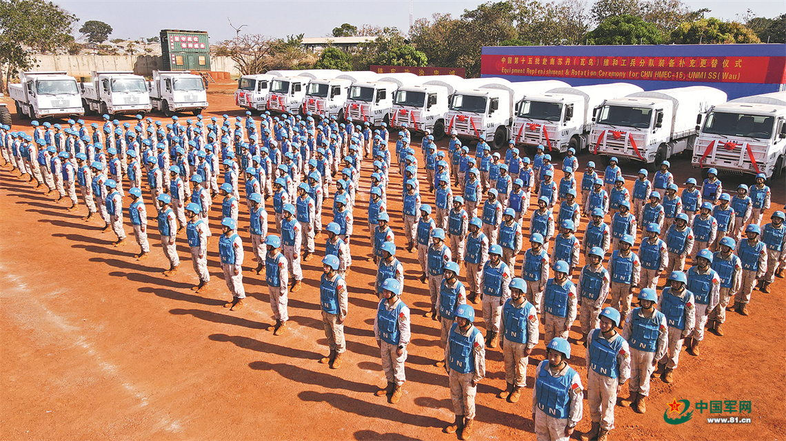 我赴南苏丹(瓦乌)维和工兵分队补充更替装备